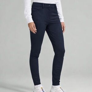 Lululemon City Sleek 5 Pocket 7/8 Pant Navy Coated High Rise 25
